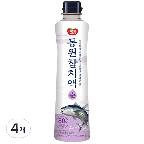 동원 동원참치액 순, 900g, 4개