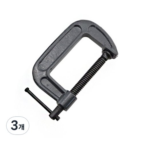 OON 목공 C형 클램프 75mm, 3개