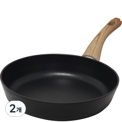 디얼킷 인덕션겸용 우드 프라이팬, 2개, 24cm