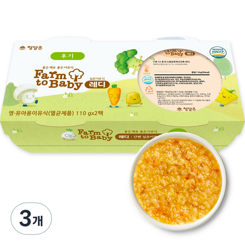 팜투베이비 레디 실온이유식 후기 스윗단호박사과죽, 단호박, 220g, 3개
