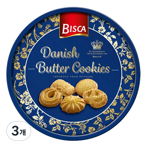 BISCA 대니쉬 버터쿠키, 908g, 3개