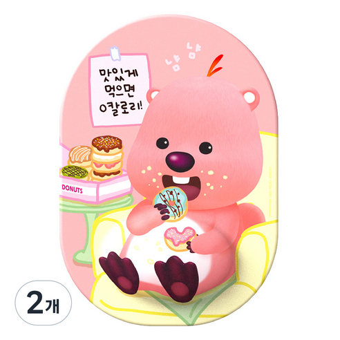 로이체 잔망루피 쿠션 마우스패드 ICNS-RCP-C-LP, 2개, 혼합색상