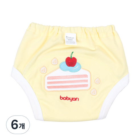 베이비앙 4중방수 배변훈련팬티, 케이크, 6개