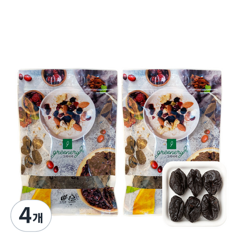 그리너리 건조 프룬, 250g, 4개