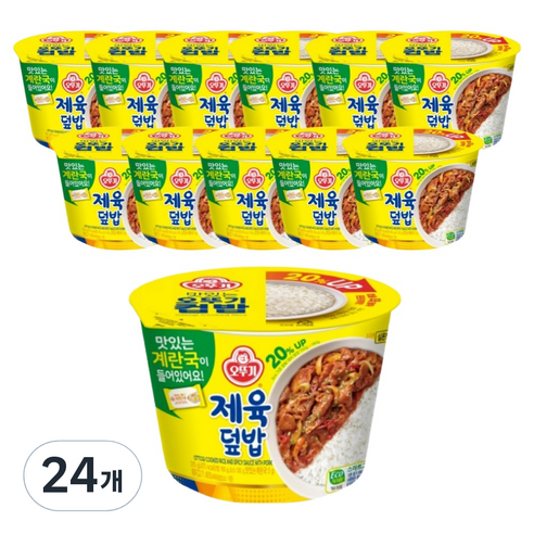 오뚜기 제육덮밥 즉석국 컵밥, 315g, 24개