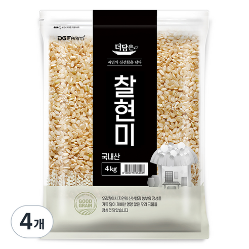 더담은 국산 찰현미, 4kg, 4개