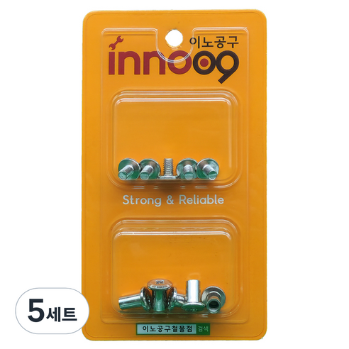 이노공구 가구용 조립볼트 5p + 너트 5p 세트 NIT800, 5세트