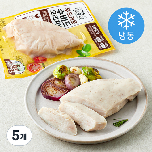 참프레 동물복지 인증 부드러운 수비드 닭가슴살 오리지널 (냉동), 130g, 5개