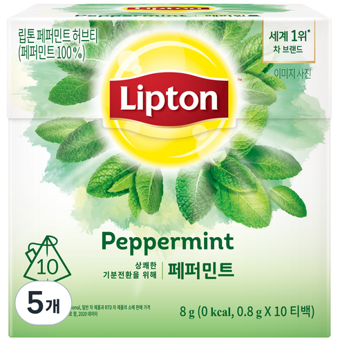 립톤 허브티 페퍼민트, 0.8g, 10개입, 5개