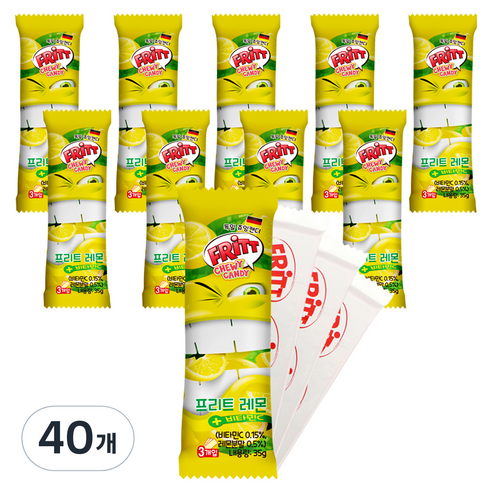FRITT 독일 레몬 소프트 츄잉 캔디, 40개, 35g