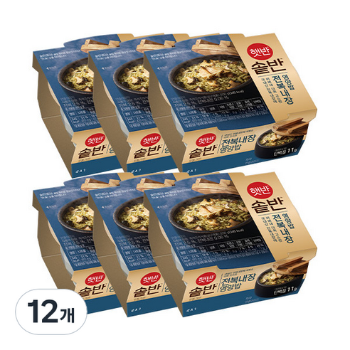 햇반 솥반 전복내장 영양밥, 200g, 12개