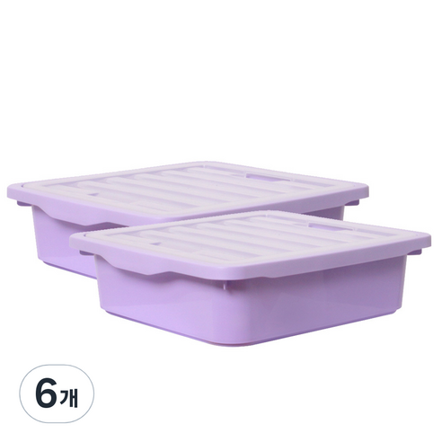 보노하우스 레브스토리지 수납박스 M, 바이올렛, 6개