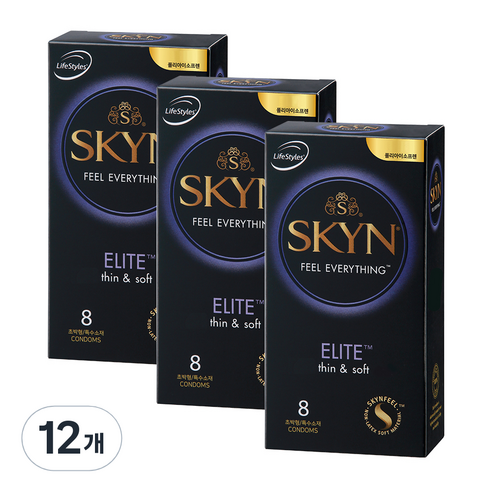 SKYN 라이프스타일 엘리트 남성용 콘돔, 8개입, 12개