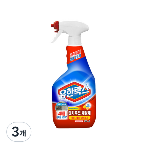 유한락스 렌지후드 세정제, 3개, 500ml