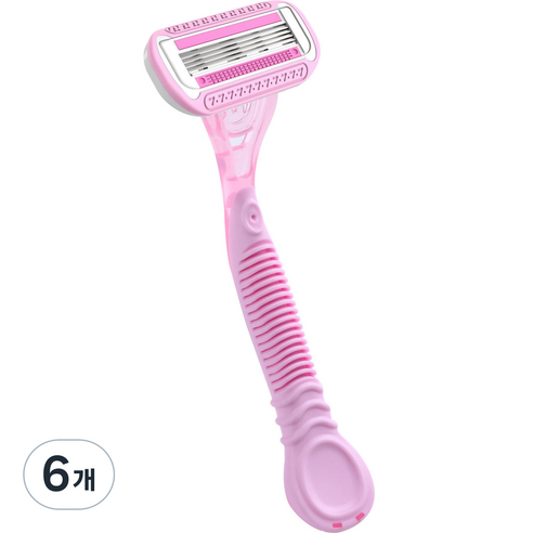 하이어리 컬러풀 여성용 면도기 핑크, 1개입, 6개