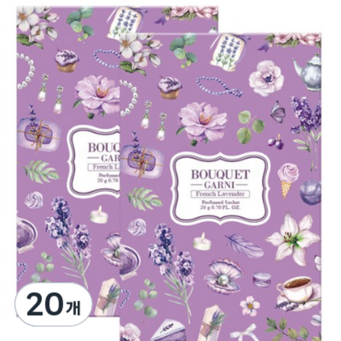 부케가르니 퍼퓸드 샤쉐 프렌치라벤더, 20g, 20개, 꽃향