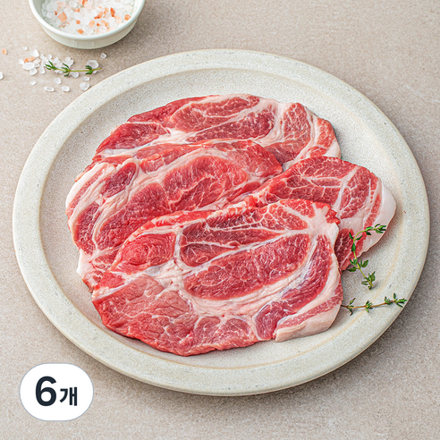 한돈 목심 구이용 (냉장), 500g, 6개