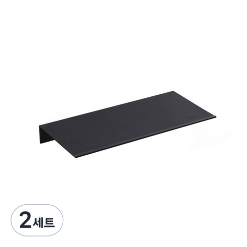 메탈라인 무타공 올블랙 슬림선반 + 실란트픽스 접착제 8g 세트, 블랙, 2세트