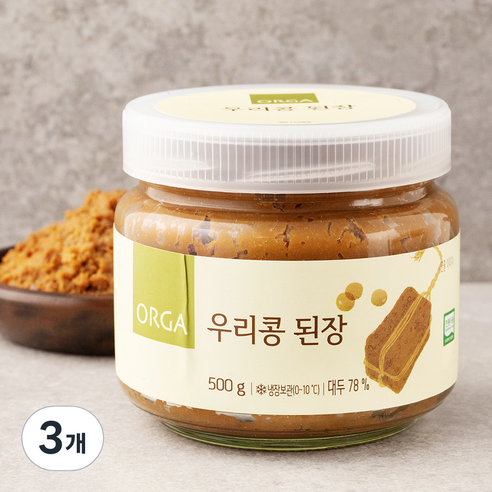 올가 우리콩 된장, 500g, 3개