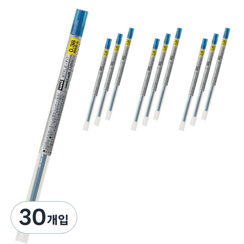 스타일핏 유니볼 시그노 젤잉크 리필심 UMR-109 0.38mm, 블루블랙, 30개