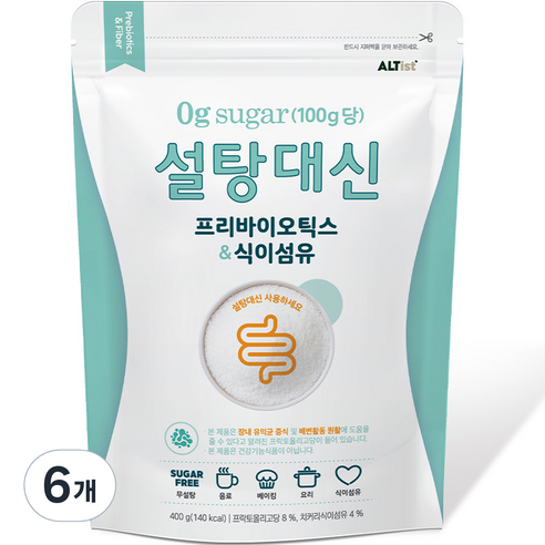 알티스트 설탕대신 프리바이오틱스 식이섬유, 400g, 6개