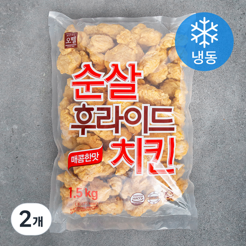 오뗄 순살후라이드치킨 (냉동), 1.5kg, 2개