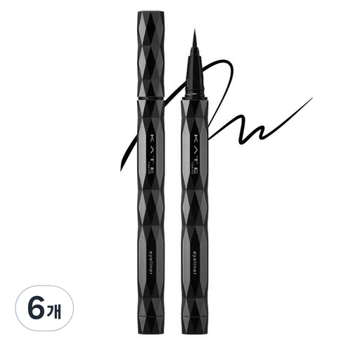 케이트 슈퍼 샤프 라이너 EX4.0 BK-1, 딥 블랙, 6개