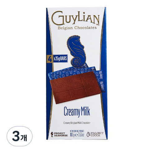 길리안 초코바 크리미 밀크, 100g, 3개