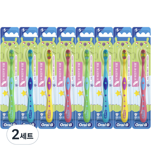 오랄비 비버 어린이 칫솔 8입 랜덤발송 5세이상, 8개입, 2개