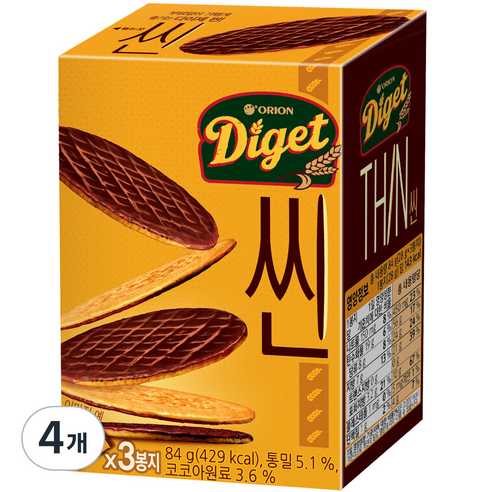 오리온 다이제 씬, 84g, 4개