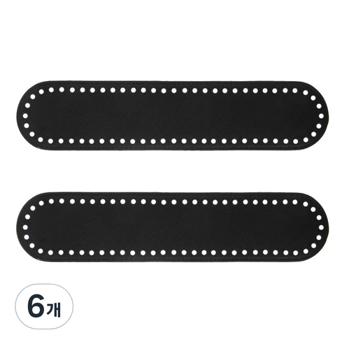 브랜드얀 가방바닥 타원형 3호, 블랙, 6개