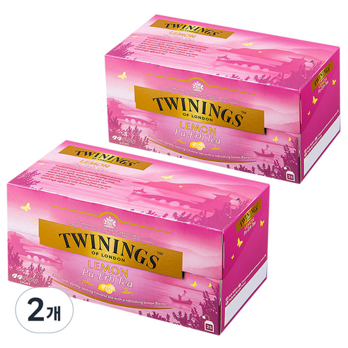 트와이닝 레몬 보이차, 2g, 25개입, 2개