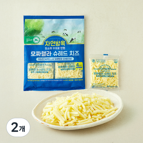 [로켓프레시] 킹스코 자연방목 젖소의 우유로 만든 모짜렐라 슈레드 치즈
