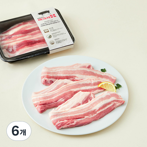 버크셔K 흑돼지 삼겹살 (냉장), 500g, 6개