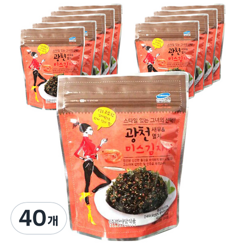 미스김자반 광천 새우 멸치, 40g, 40개