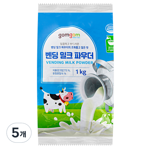 곰곰 벤딩밀크 파우더, 1kg, 1개입, 5개