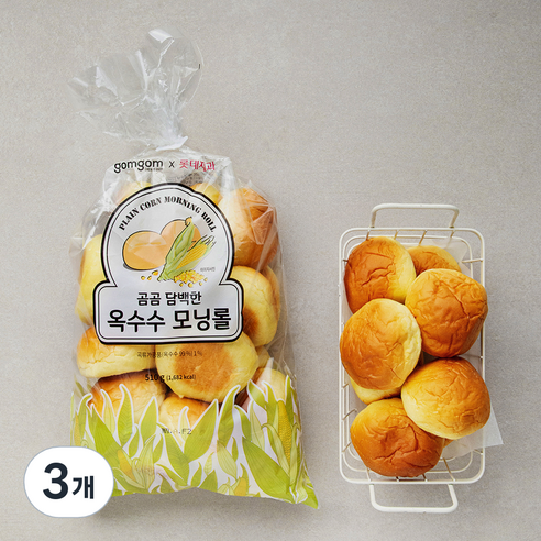 곰곰 담백한 옥수수 모닝롤, 510g, 3개 상품리뷰