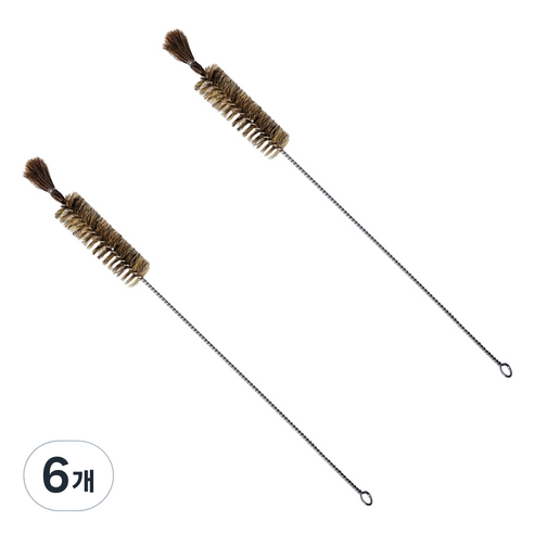 월드크린 돈모 원형 병솔 30파이, 혼합색상, 6개