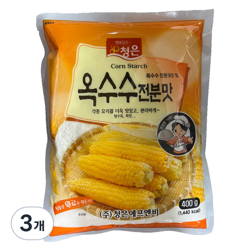 청은에프엔비 옥수수전분, 400g, 3개