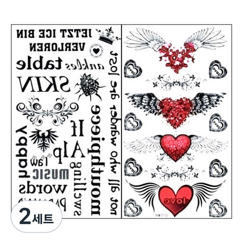 파티복닷컴 중형 타투스티커 HM290HM310, 2세트
