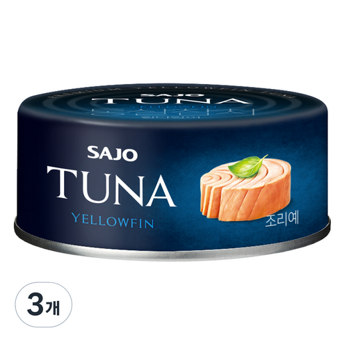 사조 참치 황다랑어, 3개, 100g