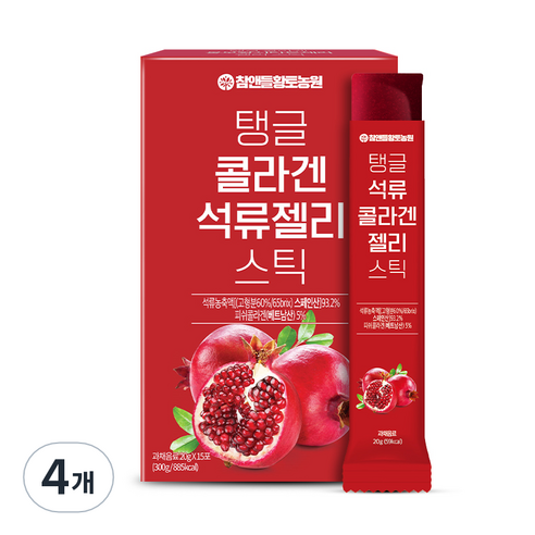 참앤들황토농원 탱글 콜라겐 석류젤리 스틱, 300g, 4개 다이어트/이너뷰티 참앤들황토농원 탱글 콜라겐 석류젤리 스틱, 300g, 4개 다이어트/이너뷰티