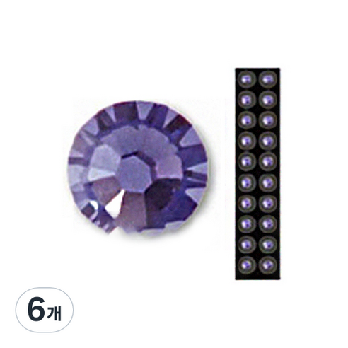 와사비네코 미미츠보 쥬얼리 귀지압패치 M 3.0mm 20p, 탄자나이트, 6개