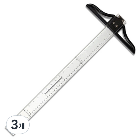 블루마토 플라스틱 T자 각도자 1 A 60cm, 혼합 색상, 3개