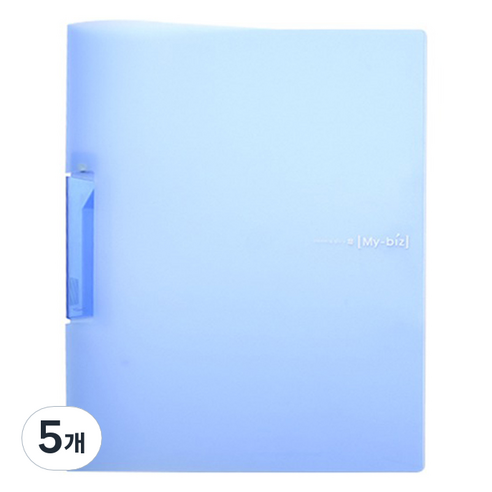 모닝글로리 원터치 클립화일, 블루, 5개
