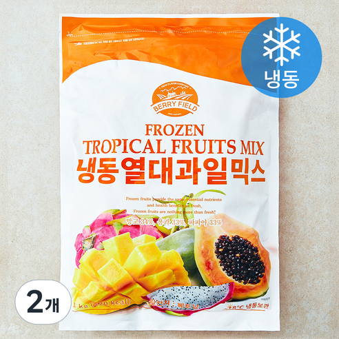 베리필드 열대과일믹스 (냉동), 2개, 1kg