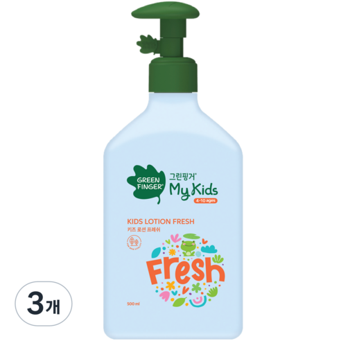 그린핑거 마이키즈 로션 프레쉬, 500ml, 3개
