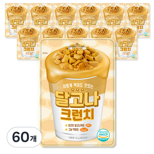 달고나 크런치 하드캔디, 25g, 60개