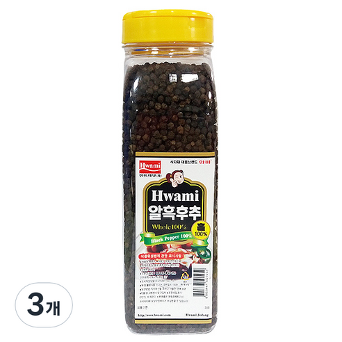 화미 알흑후추, 400g, 3개