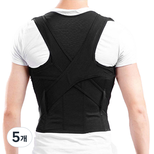 탑건강 바른자세밴드 블랙 XXXL, 5개